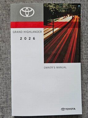 2026 TOYOTA GRAND HIGHLANDER Owner's Manual OM0E154U 01999-0E154